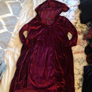 Velvet Hooded Dress